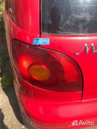 Фонарь задний левый и правый Daewoo Matiz