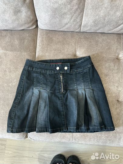 Джинсовая юбка мини