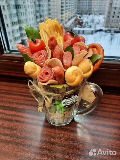 Букеты из колбасы/съедобные букеты