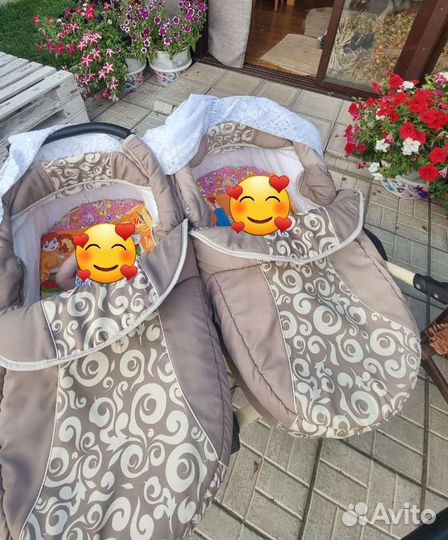 Коляска для двойни 2 в 1