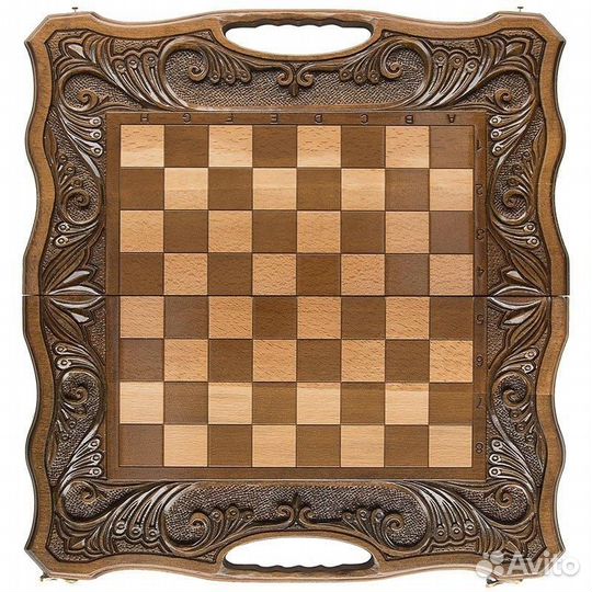 Шахматы и нарды резные Бандук 50 х 52 см бук Армения 62488
