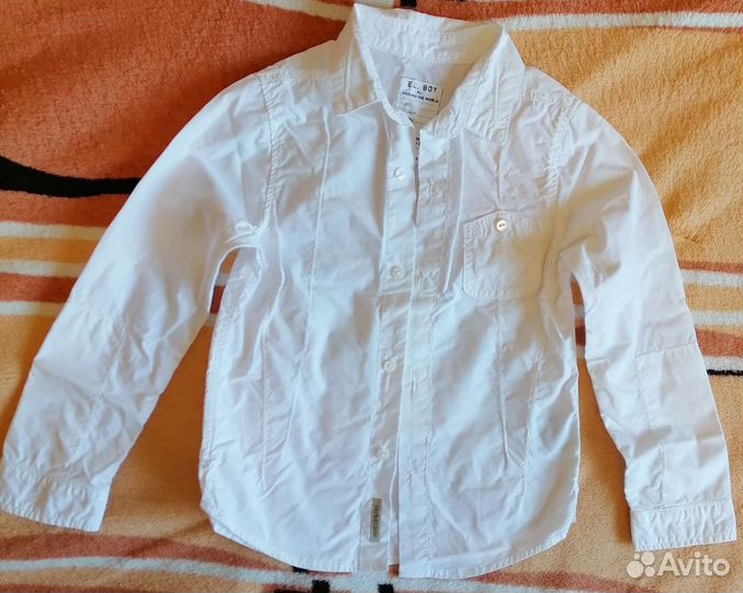 Белая сорочка для мальчика 3-5 лет