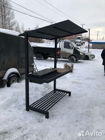 Мангал loft с крышей