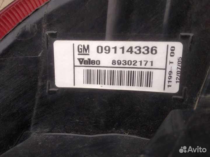Фонарь задний левый Opel Corsa C хэтчбек 3дв. 1.0