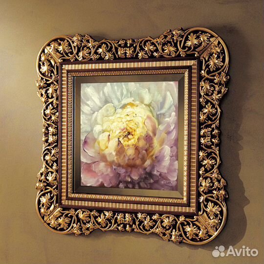 Картина маслом цветы Пион