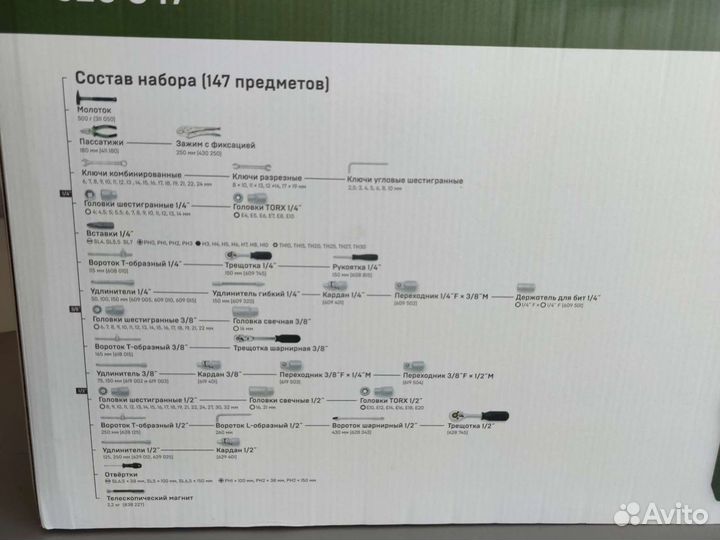 Набор инструментов головки ключи