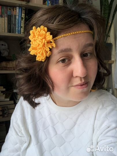 Цветок-кроше на голову/шею/запястье/пояс/сумку
