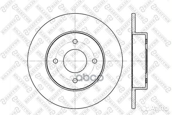 6020-2252-SX диск тормозной задний Nissan Prim