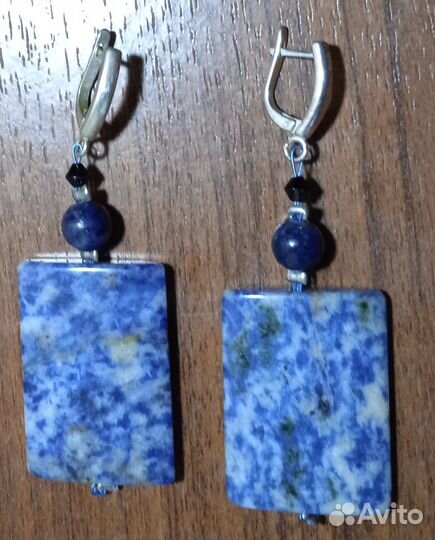 Бусы и серьги из лазурита, СССР