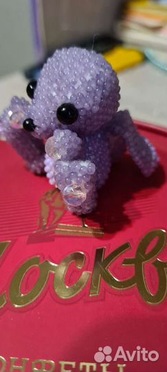 Мотылёк Амигуруми лиловый