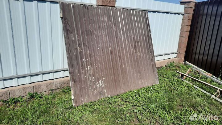 Ворота с калиткой распашные бу