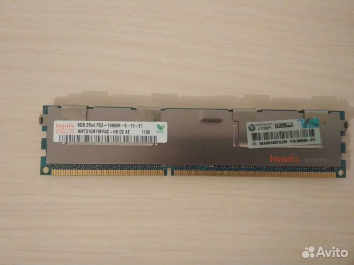 DDR3 Hynix 2Rx4 PC3-10600R-9-10-E1 1333Mhz 8Gb