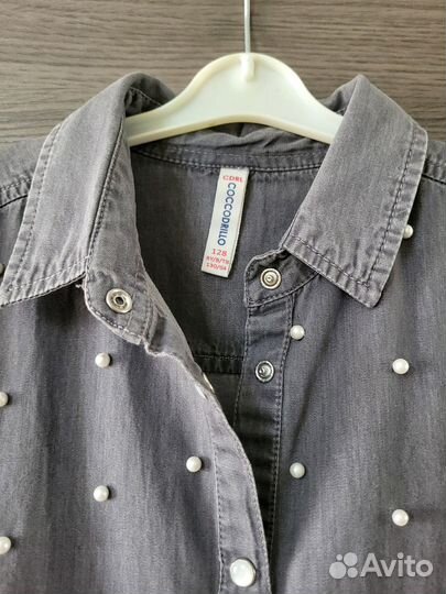 Джинсовое платье для девочки 7-9лет (128см рост)