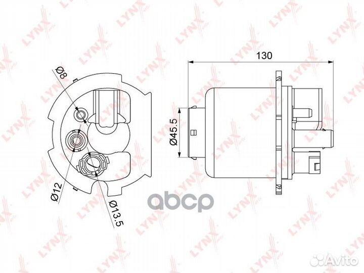 Фильтр топливный LF1077M lynxauto