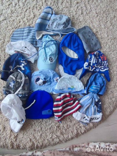 Отдам Шапки панамки снуд от 8 мес до 1,5 лет