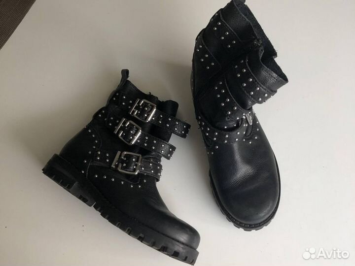 Zara Кожаные ботинки сапоги кроссовки