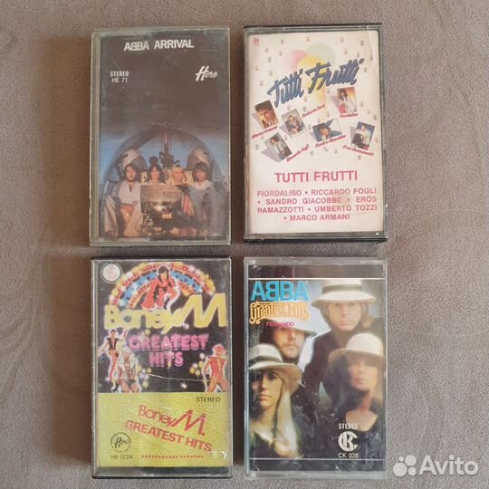 Оригинальные кассеты Abba, Boney M, Tutti Frutti