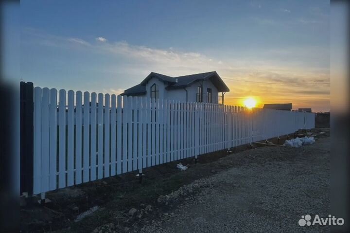 Забор из штакетника под ключ