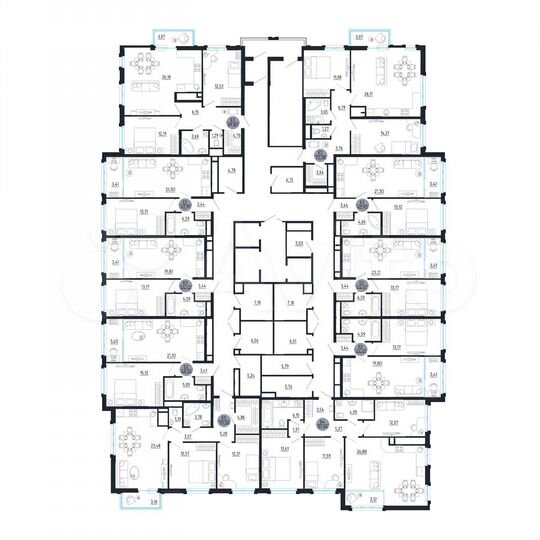 2-к. квартира, 70,3 м², 22/25 эт.
