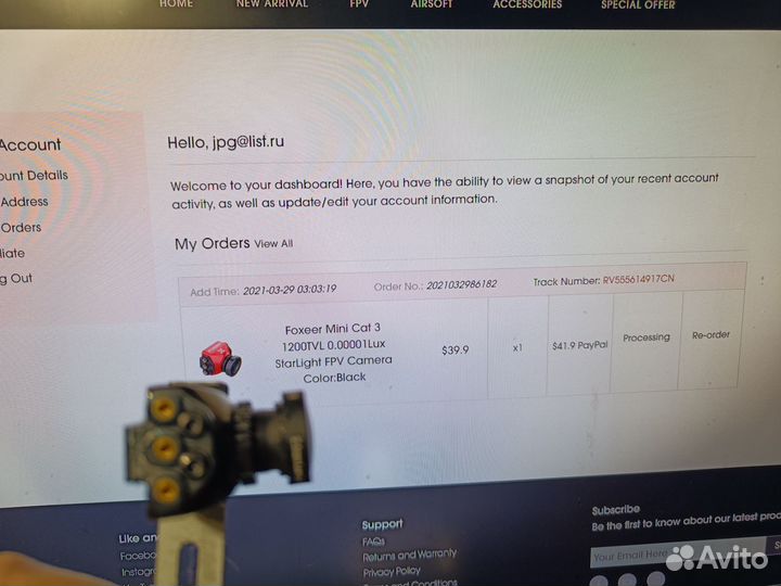 Fixeer mini Cat 3 Камера для fpv дрона