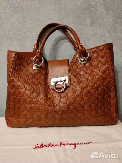 Сумка Salvatore Ferragamo винтаж, натур кожа