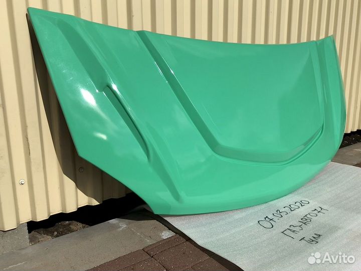 Капот на Газель Next тюнинг цвет Кипр зеленый