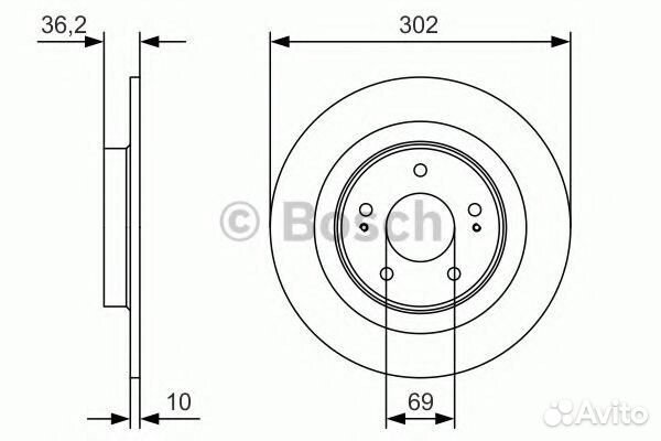 Диск тормозной задний bosch 0 986 479 B04