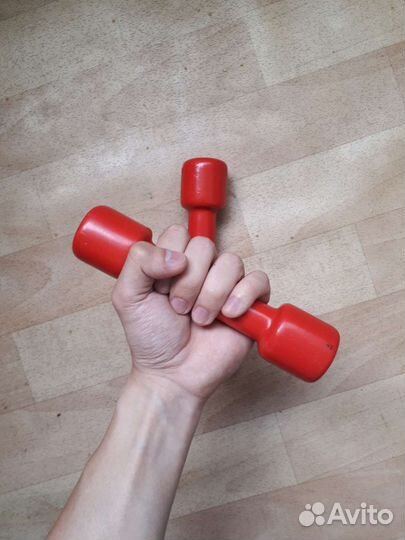 Гантели 1 кг прорезиненные