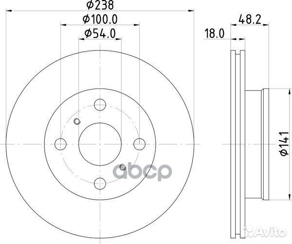 Диск тормозной перед ND1053K nisshinbo