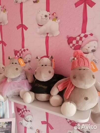Мягкая игрушка бегемот от Orange toys