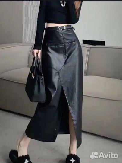 Кожаная юбка