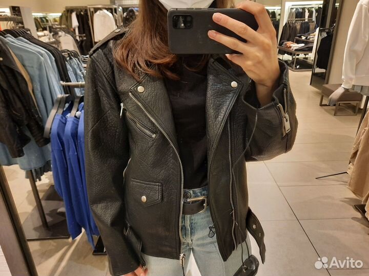 Кожаная куртка косуха Zara