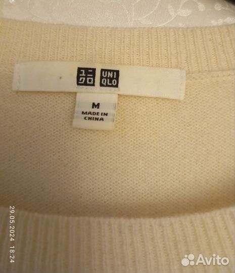 Кашемировый джемпер Uniqlo, M