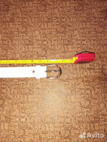 Ремень женский кожаный белый