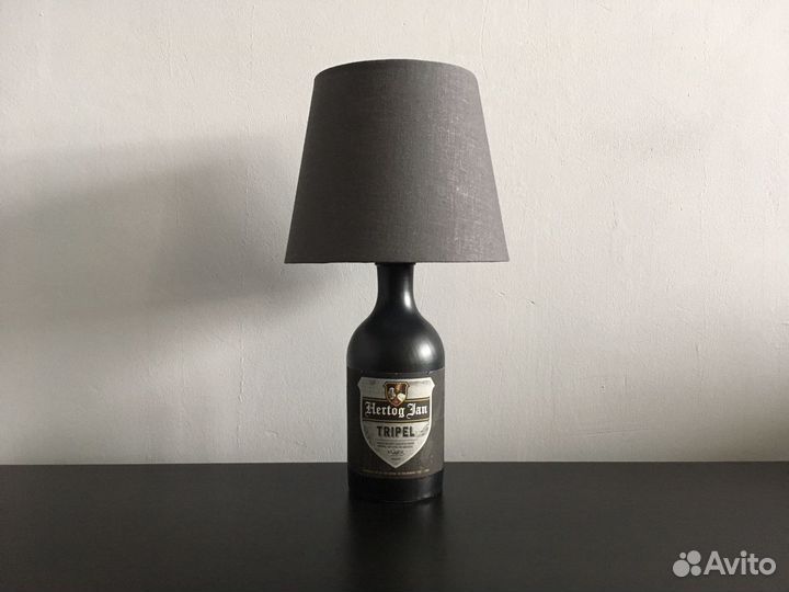 Лампа настольная из бутылки