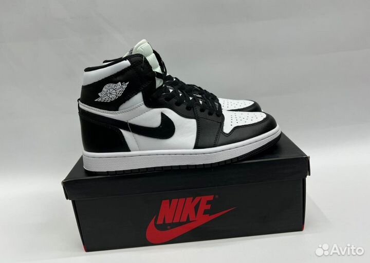 Кроссовки Nike Air Jordan 1 Black & White Люкс