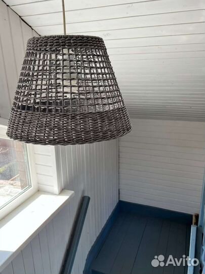 Абажур плетёный