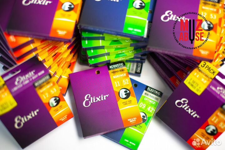 Струны Elixir 16077, 12-56 оригинал