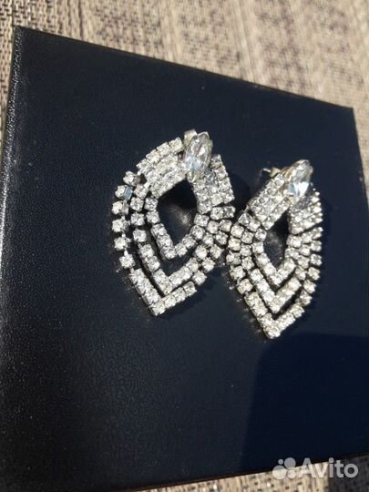 Серьги чешская бижутерия