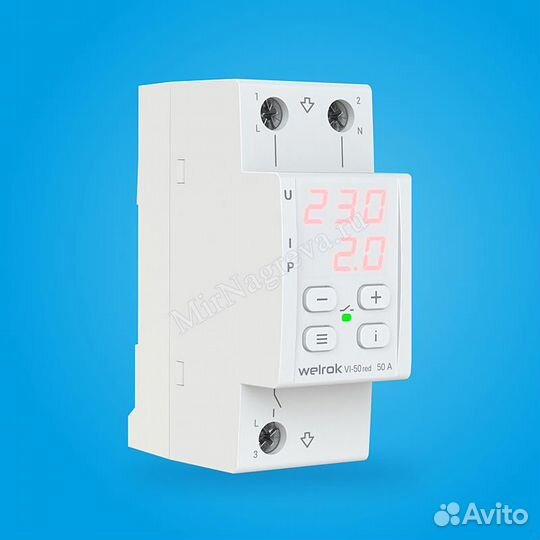 Реле напряжения с контролем тока VI-50 RED