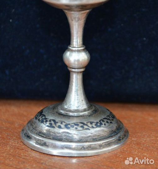 Серебряная рюмка. - 875 пр. кубачи. вес 49.7 гр