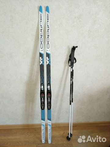 Лыжи беговые детские 160 с ботинками 36-37 размера