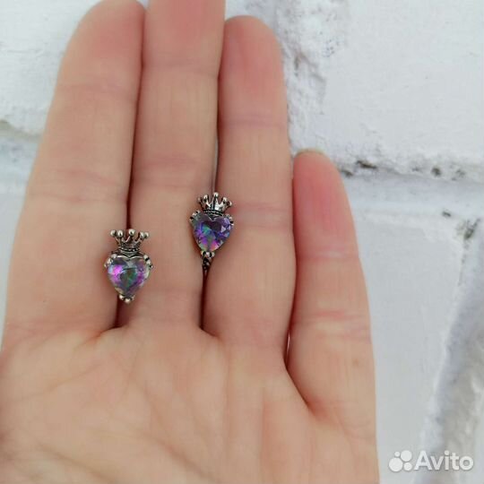 Серьги мистик,серебрение
