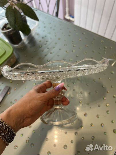 Ваза для фруктов на ножке СССР