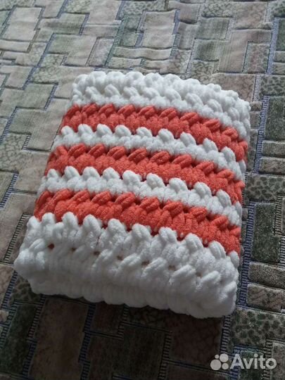 Плед детский вязаный ручная работа