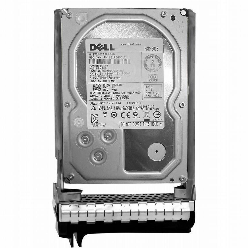 [0382H] Жесткий Диск Dell 2tb 7200 Sata3 3.5" Hdd 0382h