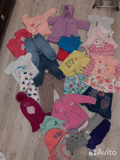 Джинсы, платья, ветровка, кофточки, шапки пакетом