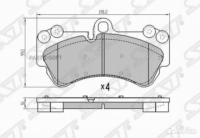 SAT ST7L0698151Q колодки тормозные