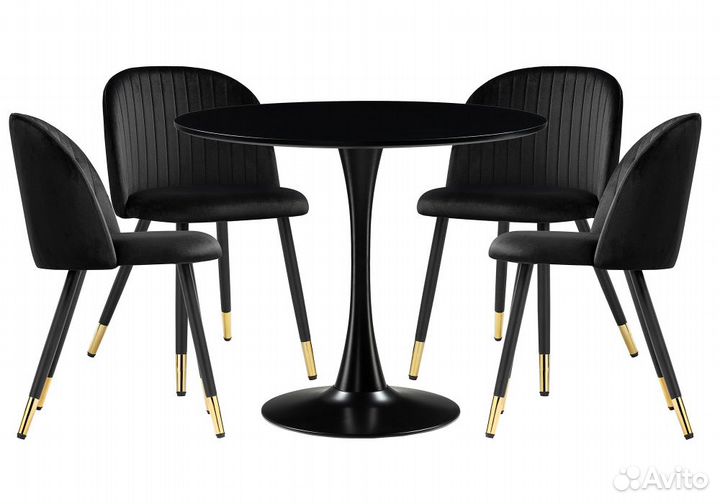 Обеденная группа Иемура black - gold