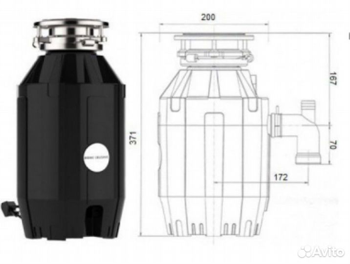 Измельчтиель пищевых отходов